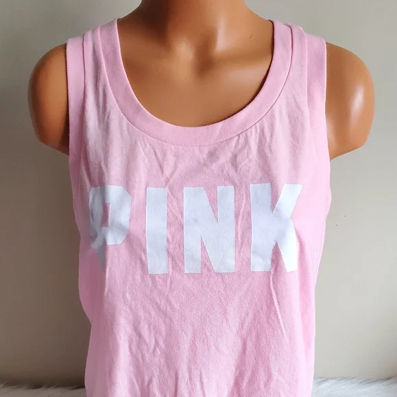 PINK VICTORIA'S SECRET TANK TOP SIZE M - Picture 3 of 4